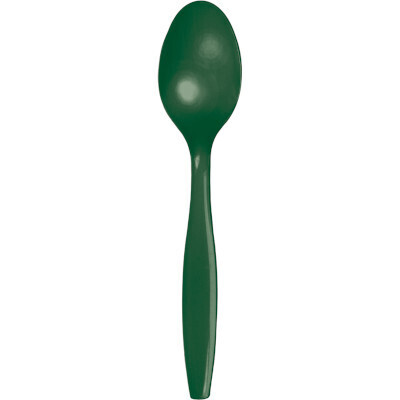 Hunter Green premium plastic spoon 24 count