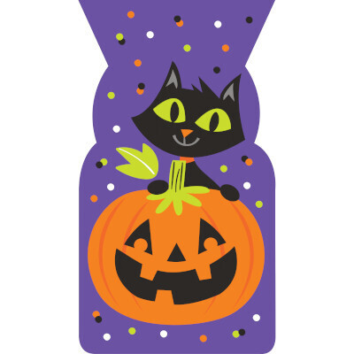 Cat and Pumpkin Cello Bags