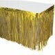 Foil Fringe Table Skirt Gold