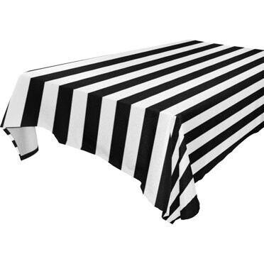 Black and White Metallic Table Cover