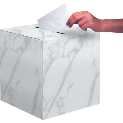 White Marble Foldable Card Box