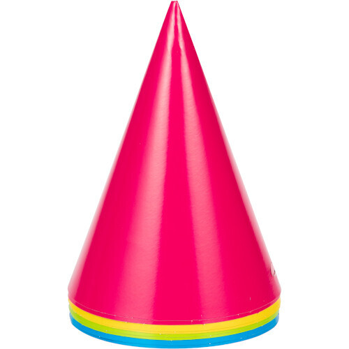 Primary Color Party Cone Hats