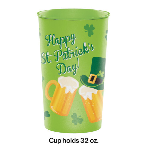 St. Pats 32oz Hard Plastic Tumbler