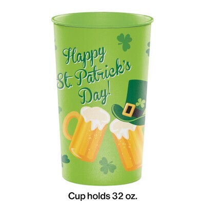 St. Pats 32oz Hard Plastic Tumbler