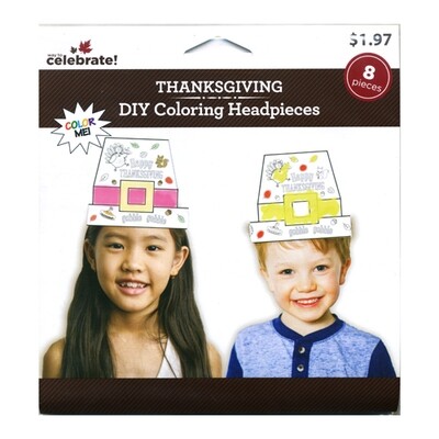 Thanksgiving DIY Coloring Headpieces