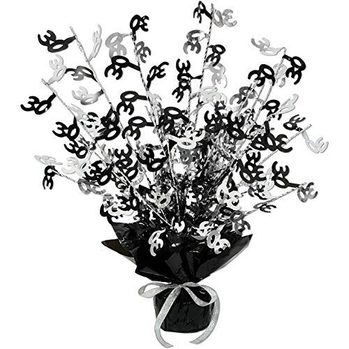 30th Black and Silver  Foil Spray Centerpiece