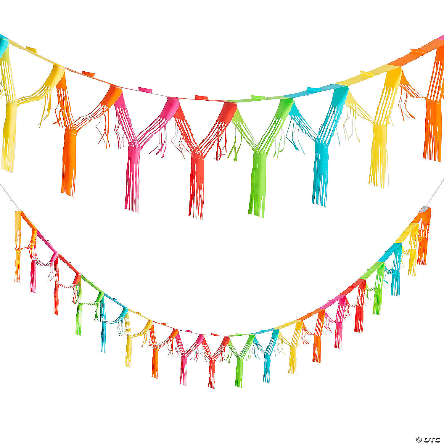 Rainbow Fringe Tissue Garland Multi Color