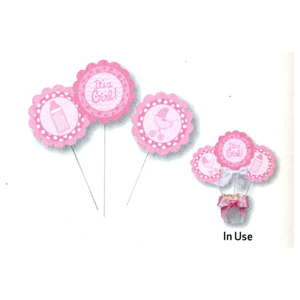 It's a Girl Centerpiece Sticks