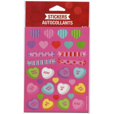 Hearts and Candies Value Sticker