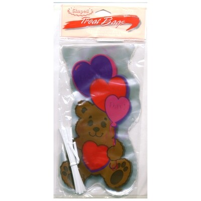 Bear with Heart with ties large cello bags