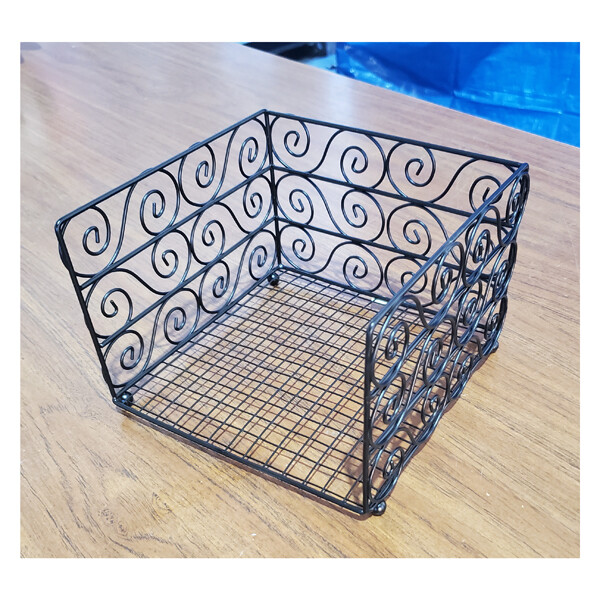 Black heavy duty luncheon napkin wire basket 48p/case