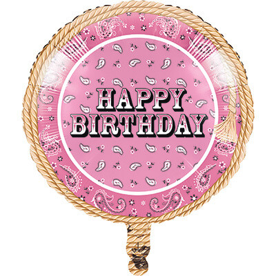 Pink Bandana Mylar Balloon