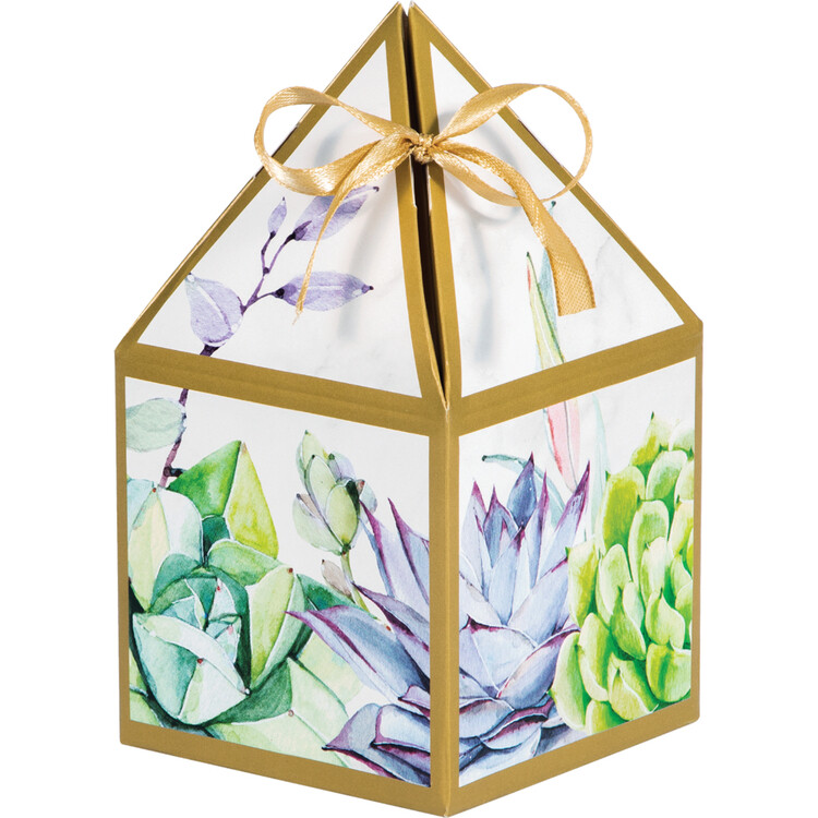 Geometric Succulent Foldable Favor Box