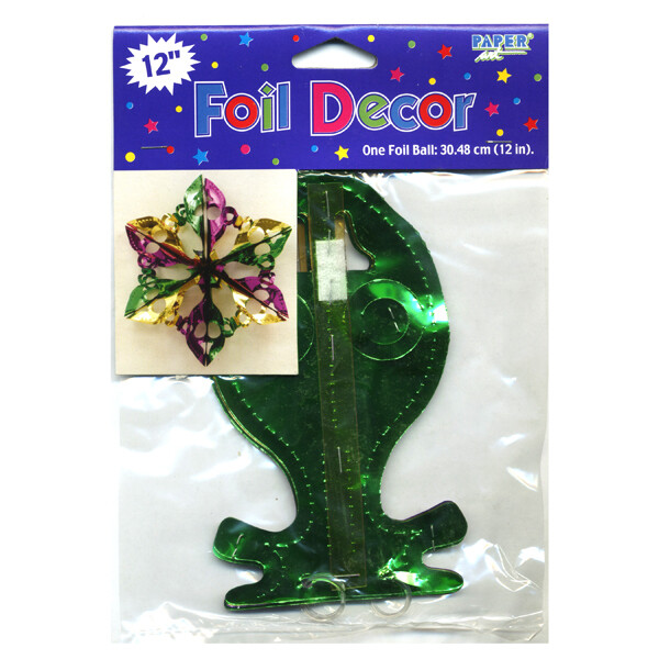 Mardi Gras Foil Diet Burst 12"