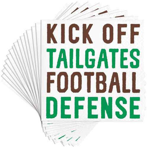 Gametime Football Phrases Beverage Napkins