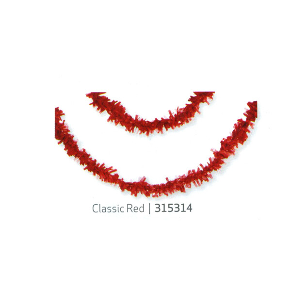 Tissue Garland Classic Red 25ft Paper