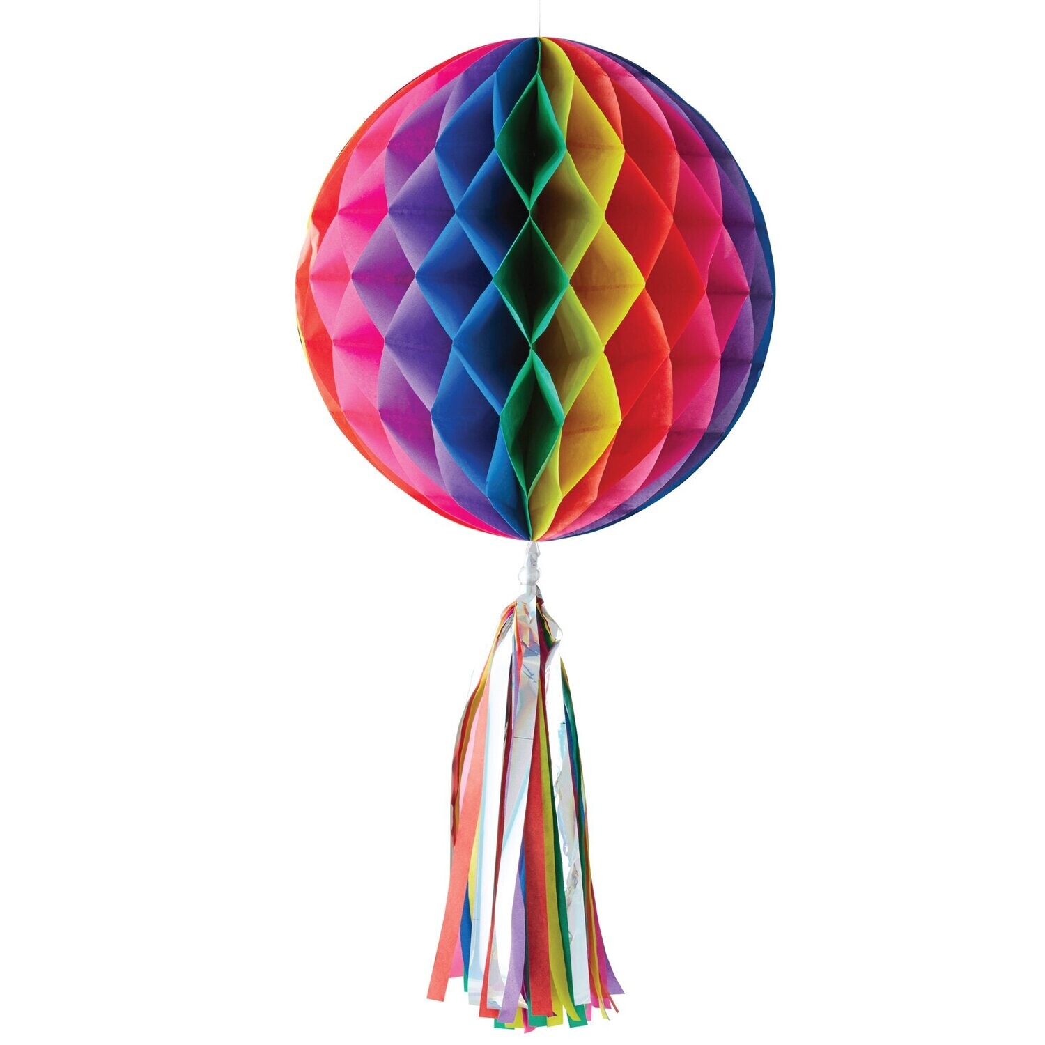 Honeycomb Ball with Tassel Multi Color