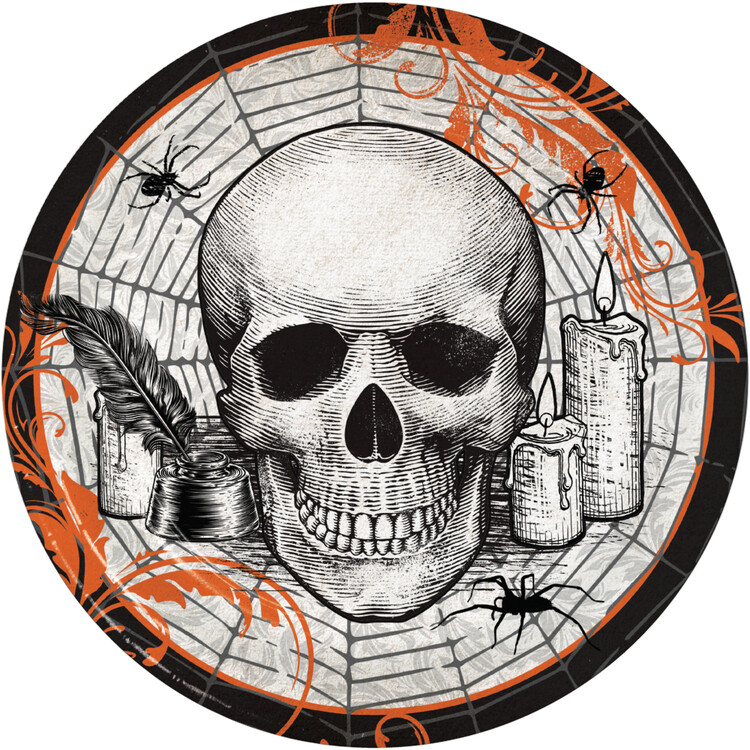 Spooky Symbols 8.75" plates