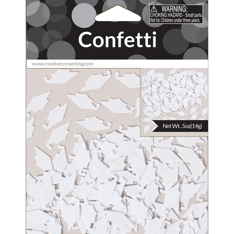 Mortarboard Confetti White  .5oz