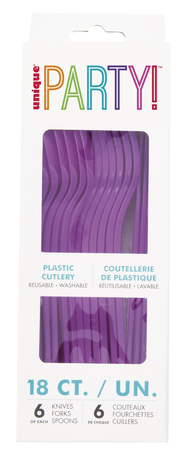 New Purple Plastic Knives (Reusable)