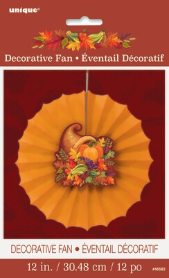 Fall Harvest 12" Paper Fan Decor