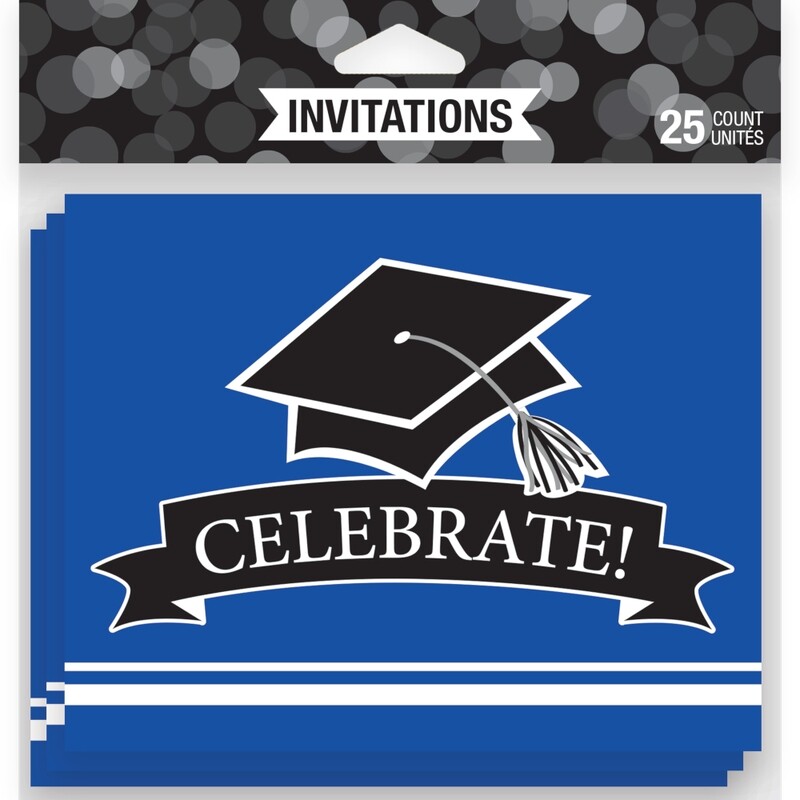 School Spirit High Count Invites 25ct Cobalt