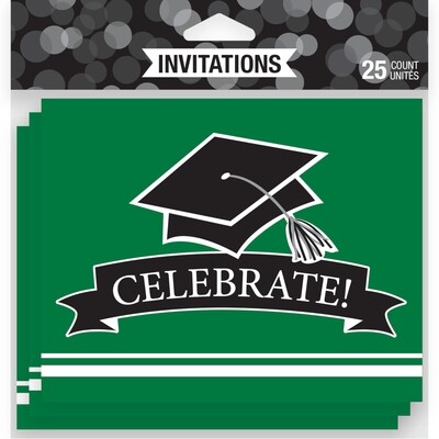 School Spirit High Count Invites 25ct Green
