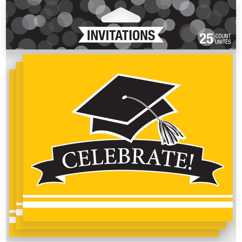 School Spirit High Count Invites 25ct White