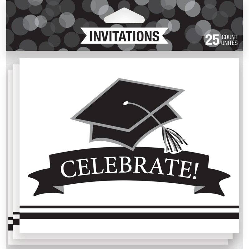 School Spirit High Count Invites 25ct White