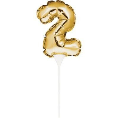 Gold Balloon Cake Topper Two