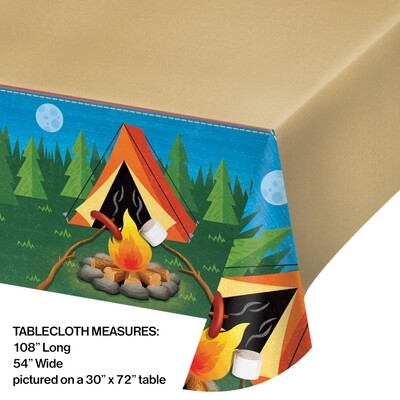 Camp Out Plastic Table Cover