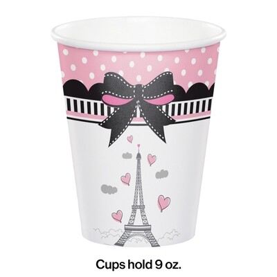 Party in Paris Paper Cups