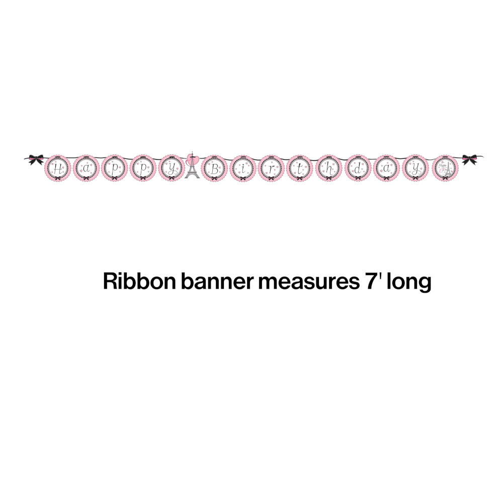 Party in Paris Shaped Banner