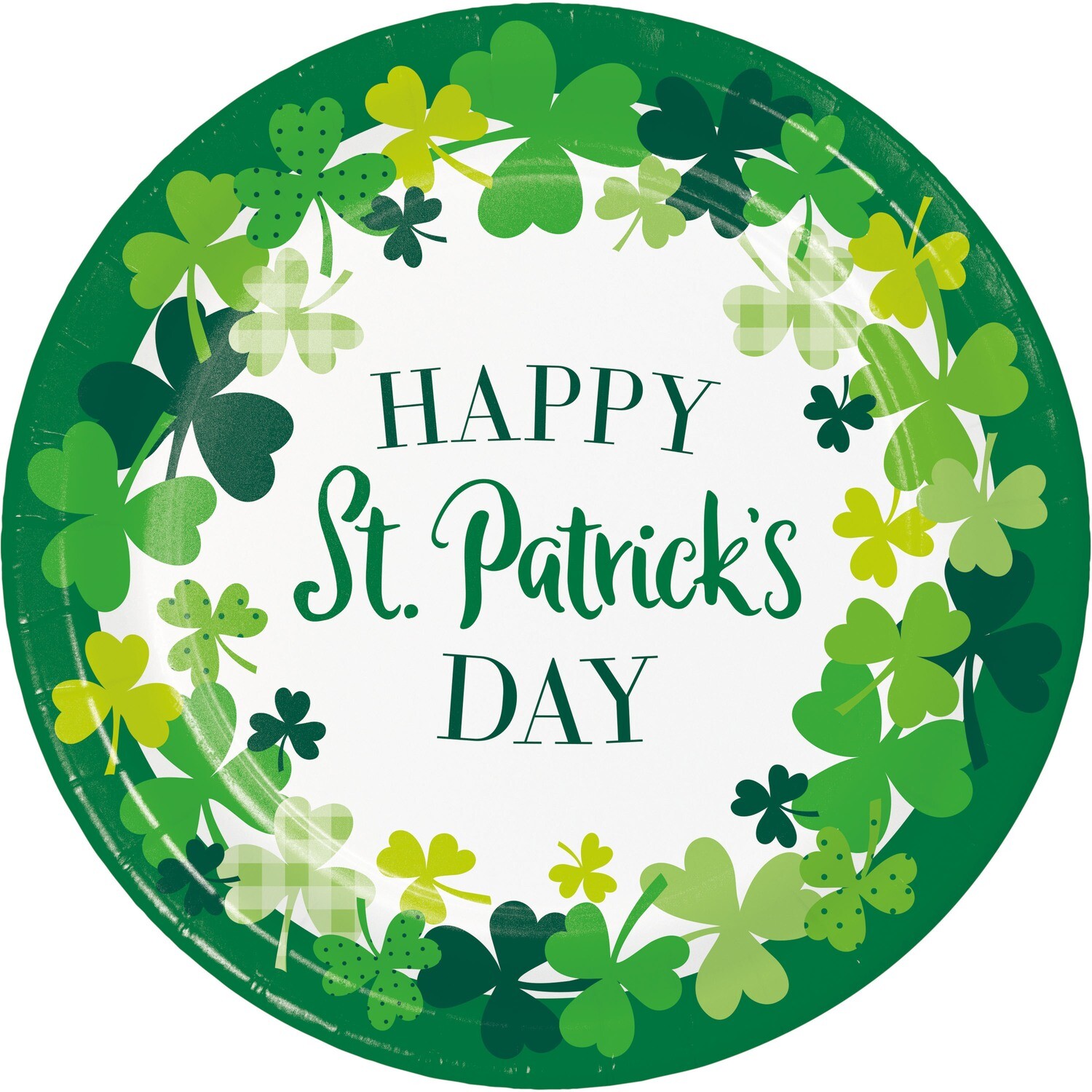 Patterned Shamrocks 8.75" plates