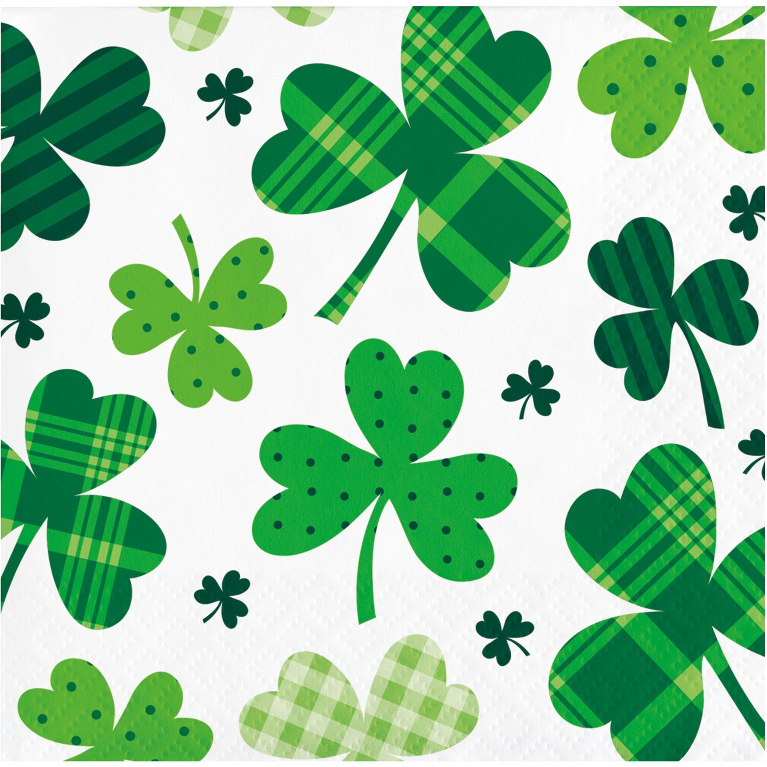 Patterned Shamrocks Beverage Napkins