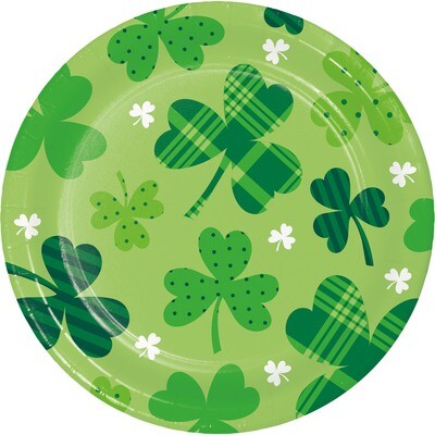 Patterned Shamrocks 6.75" plates