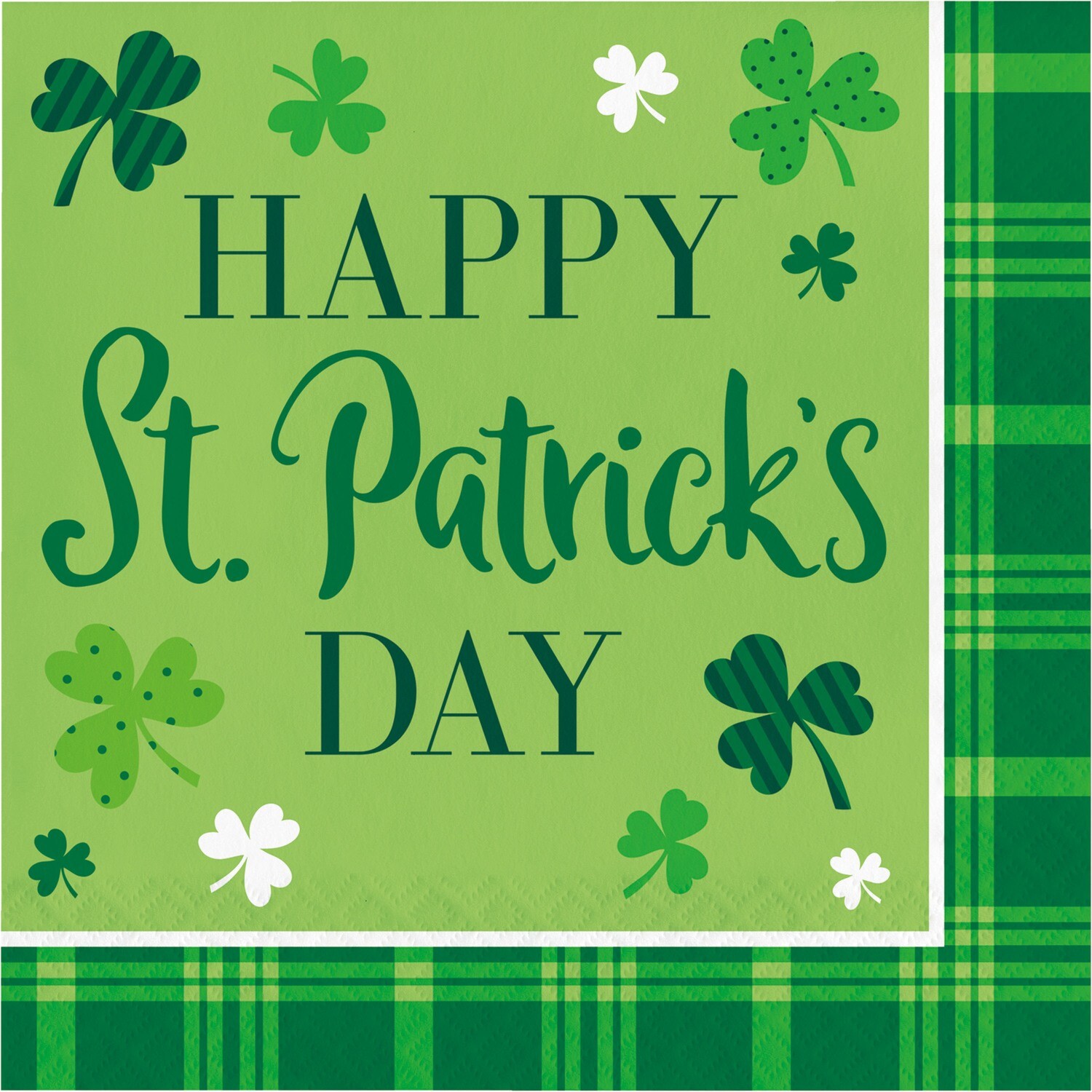 Patterned Shamrocks Luncheon Napkins