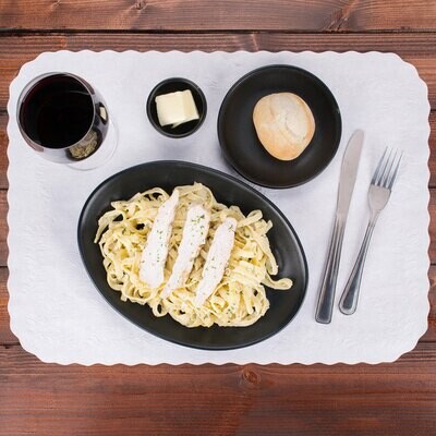 Hoffmaster Scalloped White Placemat - 10" x 14" - 1000CT