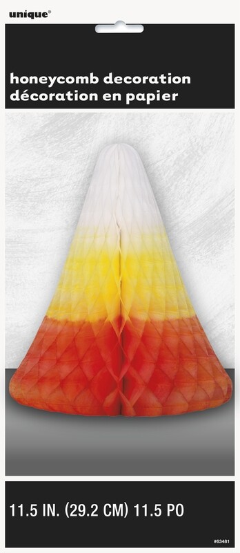 Candy Corn Honeycomb Centerpiece 11.5"