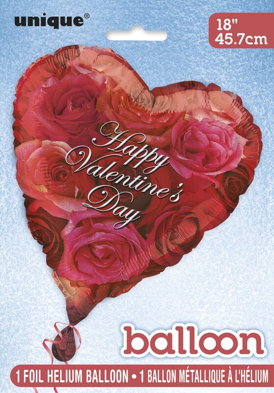 Valentine Day Photo Rose 18" Foil Balloon