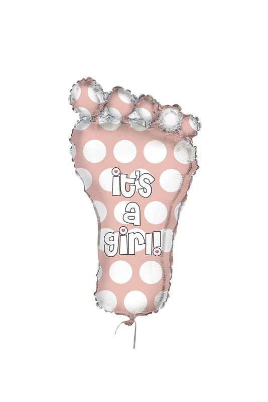 It's A Girl Foot Foil Balloon 31"