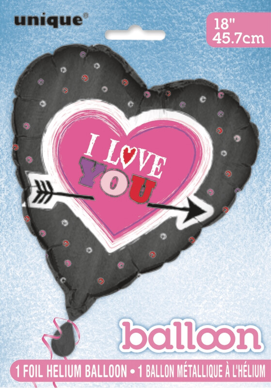 Valentine Heart w/Arrow 18' Foil Balloon