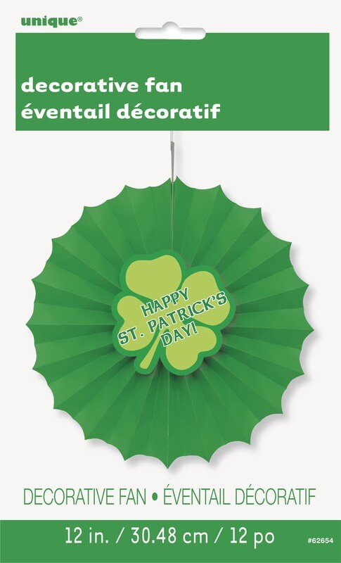 St. Pats Paper 12" Fan Decor