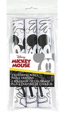Disney Mickey Mouse Paper Coloring Roll With Crayons