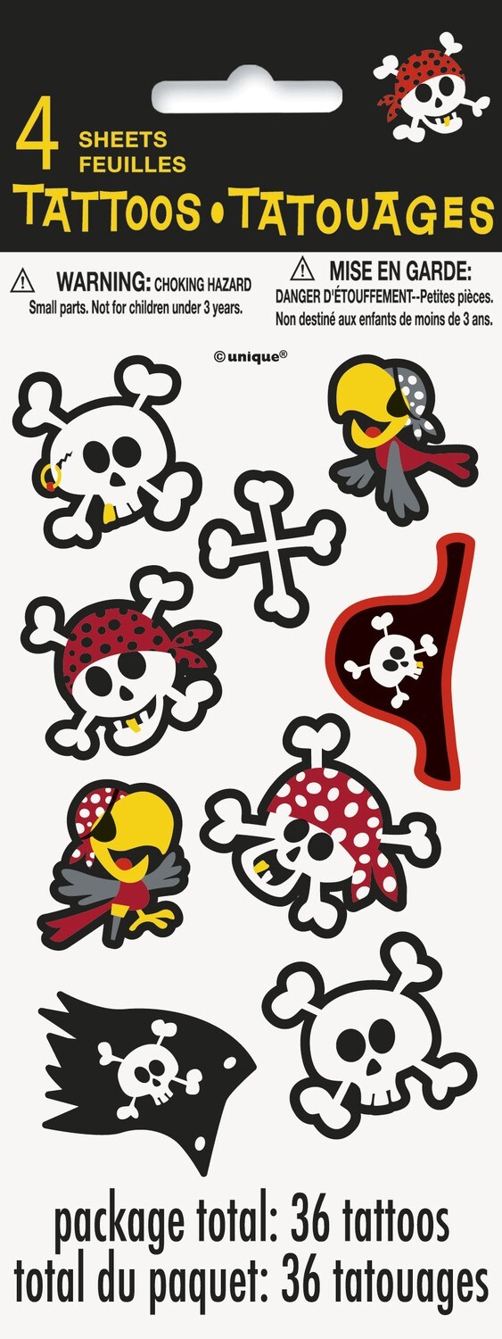Pirate Fun Tattoo Sheets