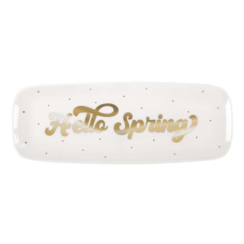 Hello Spring Plastic Serving Tray