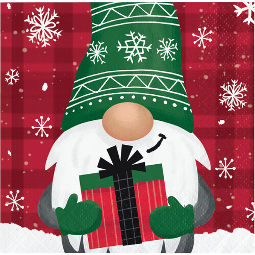 Holiday Gnomes Beverage Napkins