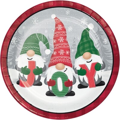 Holiday Gnomes 8.75" Plates