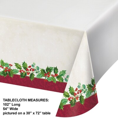 Holiday Holly Table Cover