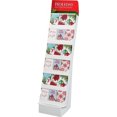 Christmas Guest Towels 72 piece Display
